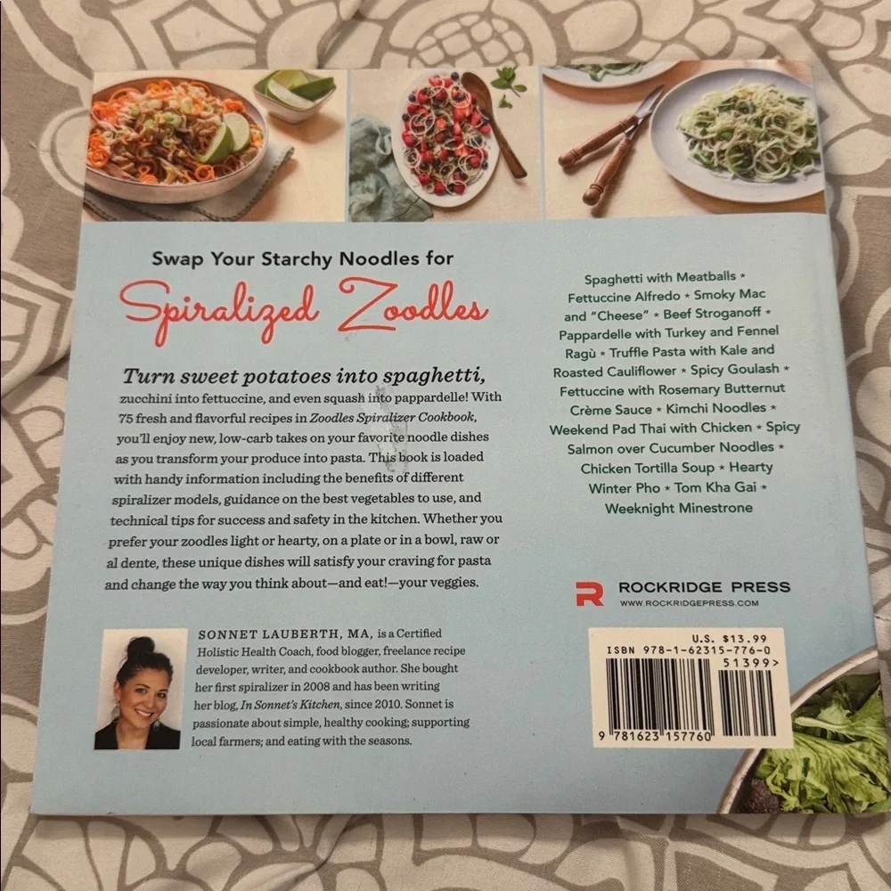 Zoodles Spiralizer Cookbook A Vegetable Noodle & Pasta Cookbook